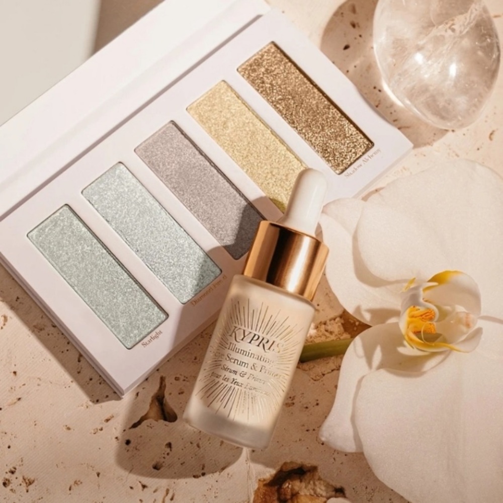 Illuminating eye shadow and eye serum/primer